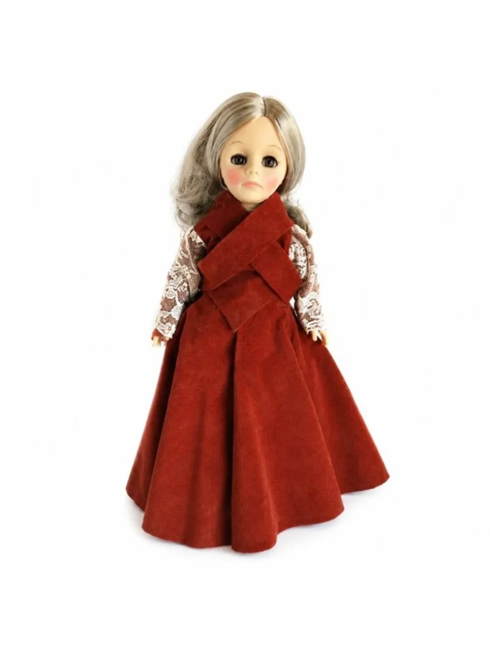 Vintage Effanbee GiGi Grand-mère Doll 1979 Red Velvet Gown 16” Collector Doll
